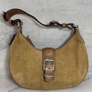 Camel Tan Suede Hobo Bag by Coach